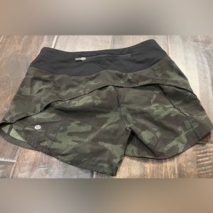 Brand new LuluLemon camo athletic shorts
